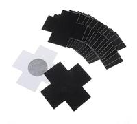 Mabor 10 Paires de Coussinets de téton Noirs, Coussinets de téton en Croix Noire, Cache-tétons Respirants, Coussinets jetables Auto-adhésifs Confortables pour Femmes et Hommes, Robes de soirée
