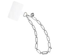 Mabor Chaîne de téléphone portable en métal - Courte et tendance - Dragonne universelle avec pendentif en forme de cœur - Accessoire pour la plupart des smartphones