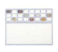 Mabor grand tapis de perles rectangulaire en feutre échelle alphabétique en cm pour loisirs créatifs, bijoux, conception de perles, 35,1 x 27,9 cm