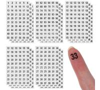 Mabor Lot de 15 feuilles d'autocollants ronds numérotés de 1 à 300, petites étiquettes transparentes pour inventaire de bacs de rangement, boîte à outils, organisation et classification