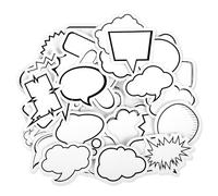 Mabor Lot de 180 autocollants en papier à écrire pour album photo, bouteilles, agendas, mémos, noir et blanc