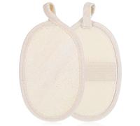 Mabor Lot de 2 éponges exfoliantes en luffa pour le visage et le corps - Éponge de douche naturelle réutilisable - Pour homme et femme - Pour le bain et le spa - N'endommage pas la peau