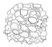 Mabor Lot de 360 étiquettes autocollantes vierges à écrire sur une boîte de dialogue décorative, étiquettes adhésives mignonnes de formes assorties pour écriture, scrapbooking, bouteille d'eau