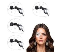 Mabor Lot de 4 cache-yeux transparents après une chirurgie de la cataracte pour dormir après une chirurgie, bandeau élastique réglable plus long et plus large pour adultes