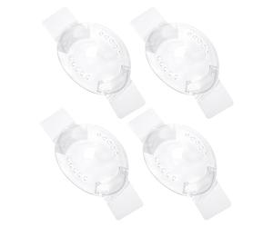 Mabor Lot de 4 protections pour les yeux après une chirurgie de la cataracte Transparent en plastique avec petit trou pour les yeux après une chirurgie après une chirurgie