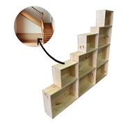 mabouteille.fr Bibliothèque Bois Rangement sous escalier - Etagere modulable 9 caisses pour kit escalier [Bibliothèque Meuble de Rangement]
