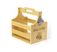 mabouteille.fr Coffret Biere décapsuleur en Bois - Casier à Bouteilles à Personnaliser Texte & Logo [ Biere Cadeau Original Coffret ]
