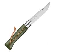 mabouteille.fr Couteau pliant de poche N°08 inox - Couteau personnalisable avec texte ou logo, lame 8,5 cm en acier inoxydable [ Couteau de poche personnalisé ] (Kaki)