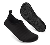 Mabove Chaussures de Sport Aquatique de Plage de Mer de Piscine Pieds Nus à séchage Rapide Yoga Chaussettes Slip-on pour Hommes Femmes(LXY Noir,38/39 EU)
