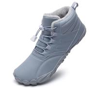 Mabove Chaussures pieds nus Bottes d'hiver Hommes Femmes Chaussures de trail imperméables Chaussures d'hiver chaudement fourrées Bottes de neige pour（Bleu，38 EU