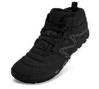 Mabove Chaussures pieds nus Hommes Femmes Largeur Chaussures de trail Chaudement Doublées Chaussures d'hiver Bottes de neige (Riche noir,41 UE)