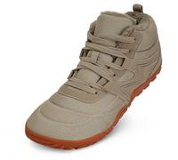 Mabove Chaussures pieds nus Hommes Femmes Largeur Chaussures de trail Chaudement Doublées Chaussures d'hiver Bottes de neige (Marron clair,38 UE)