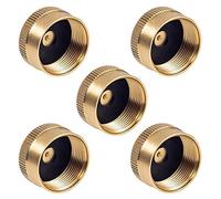 MABSSI 5 PièCes Bouchon de Recharge en Laiton 1 LB Bouchon de Bouteille de Propane Cylindre de RéServoir de Gaz Bouchon Scellé Capuchon de Protection pour CuisinièRe ExtéRieure