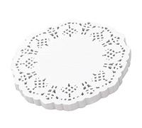 MABSSI Napperons en Dentelle Papier 100 Pi¨¨Ces S¨¦Ries, Napperons Ronds D¨¦Coratifs de 4,5 Pouces, Doublures pour Gateau, Desserts Cuits au Four