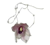 Mabta Collier élégant pour femme avec fleurs délicates - Collier plastron pour personnes avancées