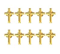 Mabta Lot de 10 broches en forme de croix en métal élégant en forme de croix pour tenues de mode