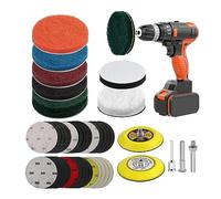 Mabta Lot de 42 outils de meulage de phares de voiture - Disques de ponçage en laine avec 3 forets pour améliorer la sécurité à la tombée de la nuit