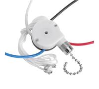 Mabta Zings Ear ZE-208s Commutateurs de ventilateur de plafond avec 4 fils pré-installés, 3 vitesses, 4 fils, interrupteur de lumière