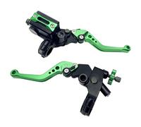 Mabutingti Levier d'embrayage Universel 7/8" 22mm Maître-Cylindre Pompe de Frein Réglable Compatible avec Yama-ha Polaris Suzuki Kawa-saki Honda Moto (vert)