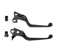 Mabutingti Leviers de frein et d'embrayage pour Harley Davidson Sportster 883 1200 Softail Dyna Electra Glide Road King Fat Boy Night Train Street Bob (Noir)