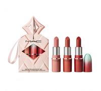 MAC Cosmetics Holiday Wildest Gleams Mini Lusterglass Lip Trio coffret cadeau lèvres teinte Classics 1 pcs