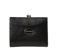 Mac Douglas - Portefeuille en Cuir de Buffle Noir, Léger, Classique pour Adultes et Professionnels
