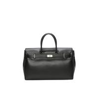 MAC DOUGLAS - Sac à Main Noir - Le Pyla de la Collection Meryl - CS01 - Taille S : 40,5 x 26 x 17,5 cm - Cadenas Décoratif et son Pendentif Clé - 3 poches intérieure dont une zippée