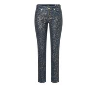 Mac, Femme, Jeans, Bleu, Taille: 40 FR Leopard Print Slim Fit Jeans