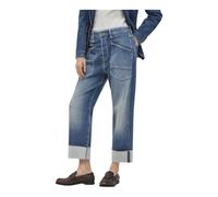 Mac, Femme, Jeans, Bleu, Taille: 42 FR Baggy Jeans Straight-Leg Mid-Rise Blue