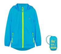 Mac in a Sac Veste de pluie Origin Kids - imperméable et compacte - Veste de pluie légère, coupe-vent et respirante pour garçons et filles - Neon Blue - 8-10 years