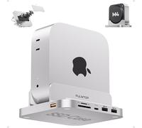 Mac Mini Hub Avec Boîtier M.2 Ssd Nvme, 8 En 1 Station D'Accueil Verticale Avec Usb A/C 10 Gbit/S, Mac Mini Dock Avec Sd/Tf, M.2 Ssd (8 In 1 Mac Mini M4 Dock)