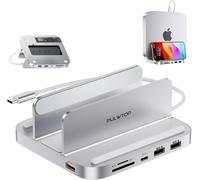Mac Mini Hub Avec Boîtier M.2 Ssd Nvme, 8 En 1 Station D'Accueil Verticale Avec Usb A/C 10 Gbit/S, Mac Mini Dock Avec Sd/Tf, M.2 Ssd (Ssd Non Inclus), Mac Mini Accessoires Pour Mac Mini M2/M1