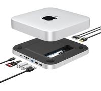 Mac Mini Hub Et Support Avec Boîtier Ssd Pour Nvme/Sata M.2,Dock Avec Hdmi 4K,Port Usb C De 10 Gbps Usb A/C,Lecteur De Cartes Tf/Sd Pour Mac Mini M1/M2 Et Studio Accessoires