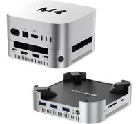 Mac Mini M4 Dock & Stand Avec Dual-Baie Boîtier Ssd Nvme,Aluminum Hdmi Hub Station D'Accueil Pour Mac Mini M4 Et M4 Pro 2024,4K60Hz Hdmi,4 X 10G Usb A,Pd 30W,Sd/Tf,Support Ssd (Ds1101-Eu)
