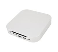 Mac Mini M4 Dock Support de Moyeu en Aluminium M.2 NVMe Boîtier SSD, 10Gbps USB A C 3.2 Ports, 4.8Gbps USB A 2.0, 3.5mm Audio, Ventilateur de Refroidissement Conception Verticale