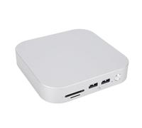 Mac Mini M4 Hub y Soporte, Mac Mini Dock Para Mac Mini M4 y M4 Pro 2024, Con 10Gbps USB-A*3, M.2 SSDX2, Tarjeta de Memoria 4.0 X2, Ancho de Banda de 40 Gbps, Ranura M.2 PCIe 4.0