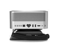 Mac Studio Support de sécurité comptoir noir avec câble enroulé à double tête à clé noir - Socle de bureau - montable sur bureau, montable sur mur -