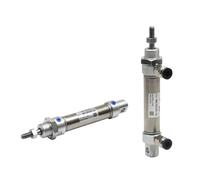 MAC16 Cylindre pneumatique en acier inoxydable 10-300 mm Double action Mini Cylindres ronds MAC16 x 25 50 75100S-CA-U-CM 1 pièce (MAC16X125S,-U Type à extrémité plate)
