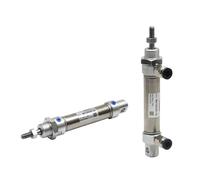 MAC20 Cylindre pneumatique en acier inoxydable 10-300 mm Double action Mini cylindres ronds MAC20 x 25 50 75100S-CA-U-CM 1 pièce (MAC20X75S,-U Type à extrémité plate)