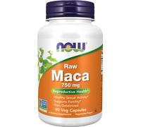 Maca 750 mg brut (concentré 6:1) 90 gélules végétales Now Foods