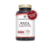Maca Complex avec Ginseng, Arginine, Vitamins, Zinc. Régulateur Hormonal, Anti-stress, Énergie. 120 Gélules 60 Jours. Augmente L'Endurance et L'Énergie. 100% naturel. CE. N2 Natural Nutrition