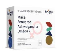 Maca des Andes, Fenugrec, Ashwagandha, Omega 7 - SmartAbsorb™ | pour l’énergie, la vitalité et l’équilibre hormonal | 28 sachets quotidiens