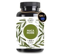 Maca Noire Péruvienne 100% Pure BIO, 120 Capsules De Maca Andine, Sans Additifs. Supplément Énergétique Et Exhausteur, Totalement Naturel Sans Produits Chimiques. Végétalien. Racine De Maca Pure (120)