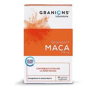 Maca GRANIONS | Complément alimentaire désir sexuel | Maca 375mg avec Zinc | Stimulant sexuel, aphrodisiaque sexuel naturel puissant, libido homme et femme | Made in France | 30 gélules