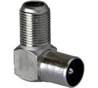 Macab WE1171W - Adaptateur à angle droit - connecteur IEC mâle pour connecteur F femelle G