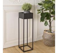 MACABANE DALY - Sellette carrée/Porte Plantes MM Noire piètement métal