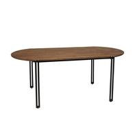 MACABANE SIXTINE - Table à manger ovale 200x105cm plateau bois de teck recyclé
