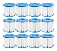 Macaberry Lot de 12 cartouches filtrantes de piscine type D de rechange compatibles avec Summer Waves P57100102, P57000104, Intex Type D, Summer Escapes, filtre VII, RX600