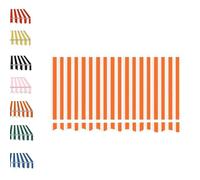 MACAGGTNTU 2/3/4/5/7m Strié Toile De Remplacement pour Abri Pare-Soleil, Tissu De Remplacement pour Auvent Manuel Rétractable, Toile D'Auvent Balcon(Orange,3.5x1.5m/11.5x5ft)