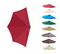 MACAGGTNTU 270cm Toile De Rechange pour Demi-Parasol, 5 Baleines Auvent De Rechange pour Parasol De Terrasse Bourgogne Tissu De Rechange(Burgundy)